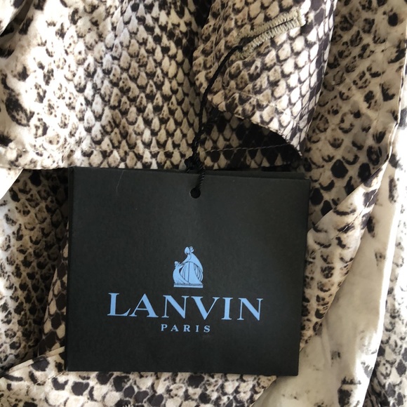 LANVIN 
snakeskin print double-breasted trench coat Size 36 - Picture 8 of 12